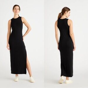 NWT Quince Tencel Jersey Tank Maxi Dress Black Medium